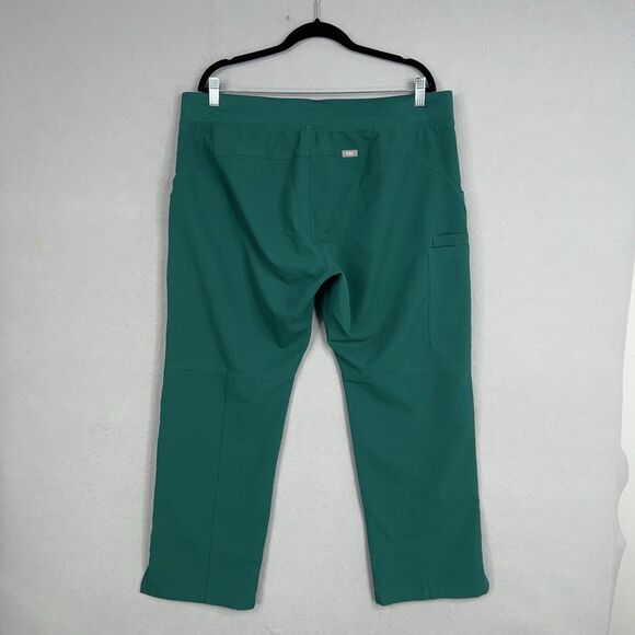 Figs Pants Womens XL Petite Green Yola Scrub Cargo Tech Minimal Utility Nurse - Picture 6 of 14